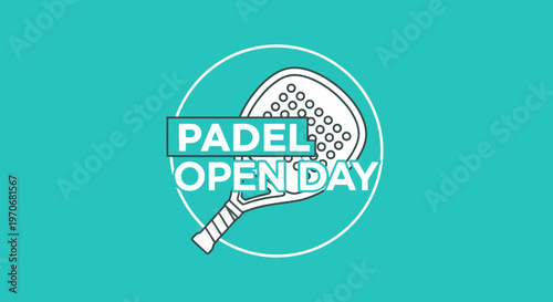 Padel Open Day Event Announcement Graphic