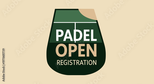 Padel Open Registration Event Announcement Graphic Design