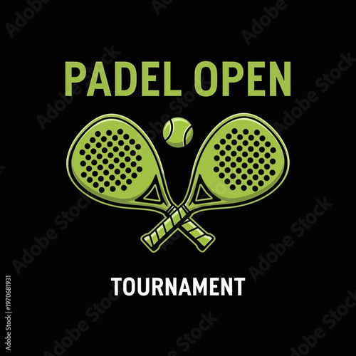 Padel Open Tournament Graphic Sport Element Modern Design