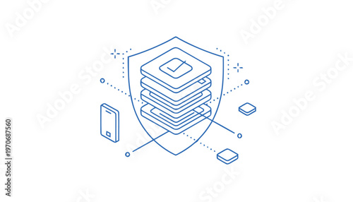 Digital Data Security Shield - Protecting Information and Technology Systems.