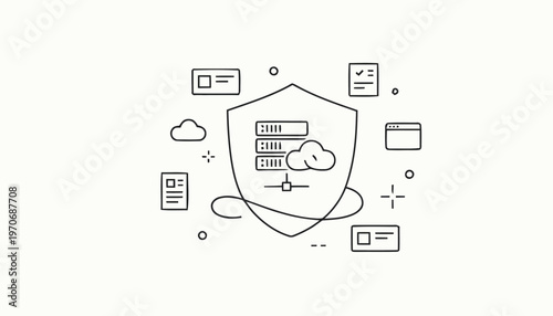Digital Data Security Shield - Protecting Information in the Cloud.