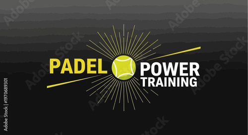 Padel Power Training Sport Concept Graphic Design
