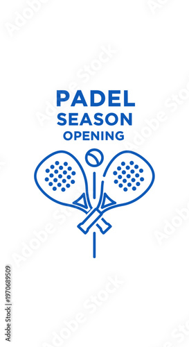 Padel Season Opening Announcement Sporty Graphic Icon Design