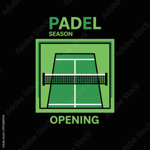 Padel Season Opening Sports Court Graphic Design Minimalist