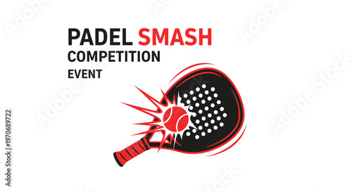 Padel Smash Competition Event: Dynamic Graphic Design for Sport Enthusiasts