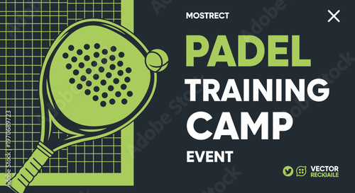 Padel Training Camp Event Graphic Design Promotion