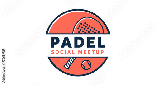 Padel Social Gathering Emblem: A Unique Logo Design for Community Sports Events
