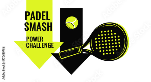 Padel Smash Power Challenge Graphic Design