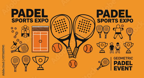 Padel Sports Expo Event Graphics and Illustrations