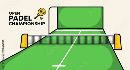 Padel Tennis Championship Open Tournament Graphic Design