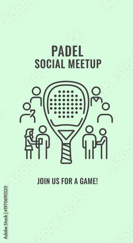 Padels Social Gathering Design: A Community Invitation for Game Enthusiasts and Social Interaction