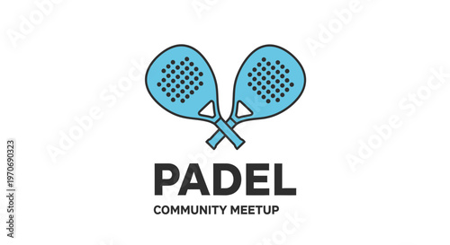 Padel Tennis Racquets Crossed For Community Sports Gathering