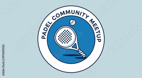 Padle Community Meetup Logo Design: Modern Emblem Illustrating Sport Activity