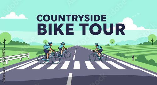 Pedaling Through Verdant Fields On A Scenic Countryside Bike Tour Adventure