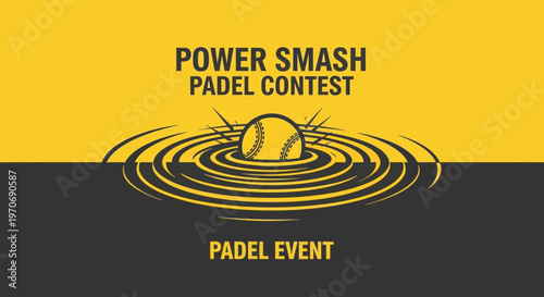 Power Smash Padel Contest Invitation: A Dynamic Illustration for a Sporting Tournament