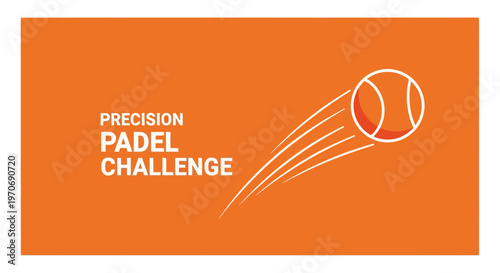 Precision Padel Challenge Energetic Ball Motion Graphic