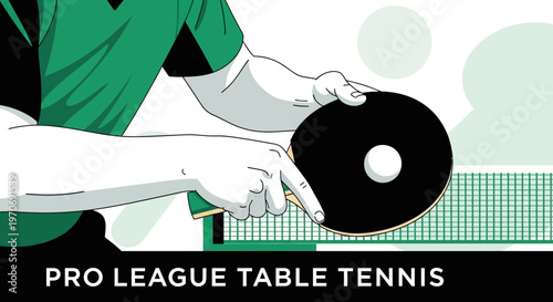 Professional Table Tennis Player Holding Paddle Preparing For The Next Move