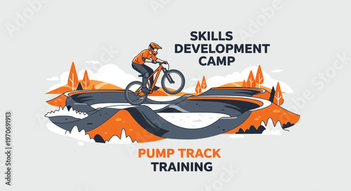 Pump Track Bicycle Skills Development: Dynamic Illustration of Training and Outdoor Adventure