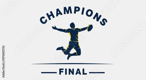 Rugby Champion Celebrates Victory With Ball After Intense Championship Game