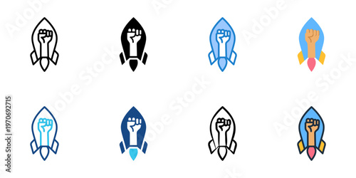 Confidence boost icons set multiple style collection. Editable stroke 
