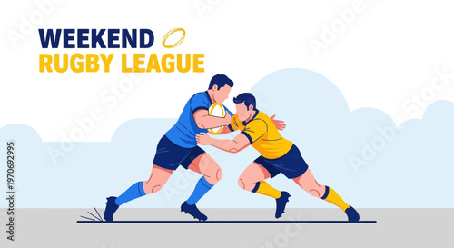 Rugby Players Compete, Showing Strength, Speed, And Strategy In An Intense Game