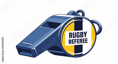 Rugby Referee Whistle Official Sport Game Control Symbol