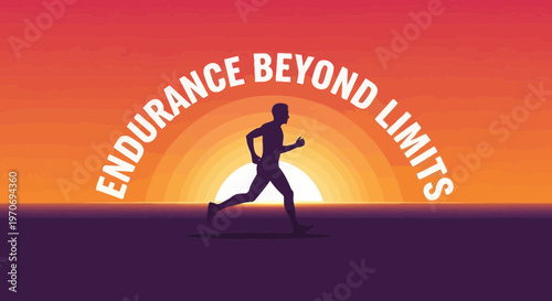 Runner Ascending Towards Limitless Horizons At Sunset