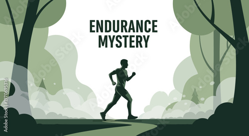 Runner Exploring Secret Path In Forest Depicting Endurance And Unexplored Challenges
