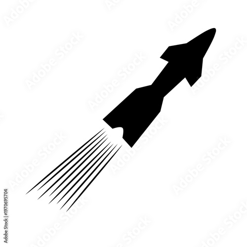 Flying Missile Silhouette