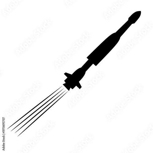 Flying Missile Silhouette