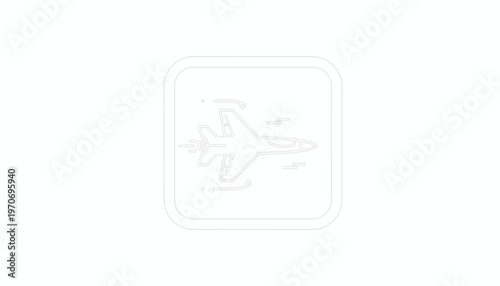 Modern Jet Fighter Blueprint Icon