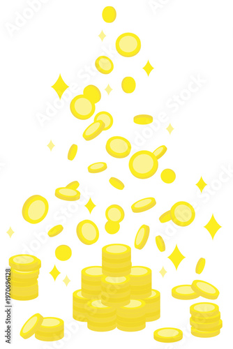 コインタワーと舞降るコイン フラット