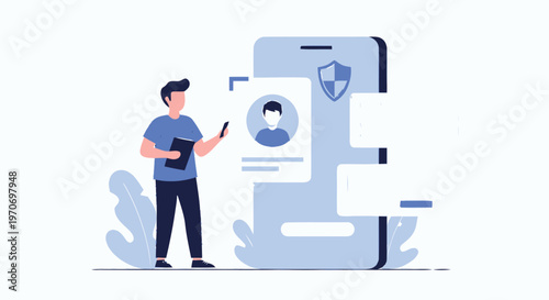 Digital Identity Verification on a Mobile Device with Security Shield.