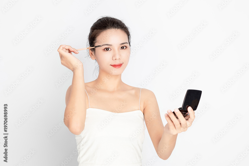 Fototapeta premium Asian Beauty in a Studio Shoot with Beauty and Makeup Concepts