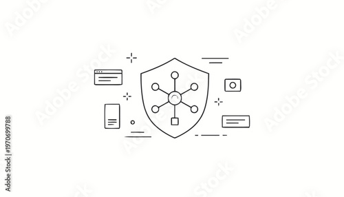 Digital Security Shield - Protecting Data and Information Online.