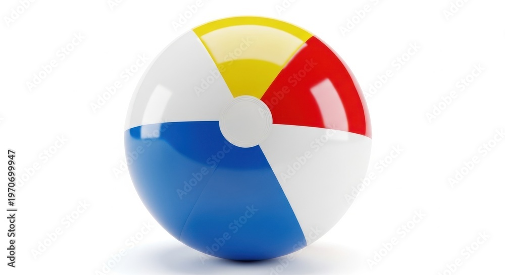 Naklejka premium Colorful beach ball isolated on white background
