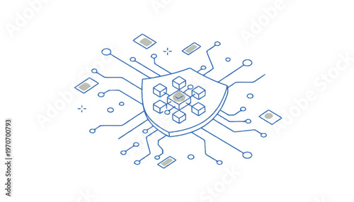 Digital Security Shield - Protecting Data and Information Online.