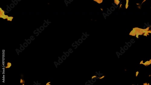 Fire frame element animated flame border overlay