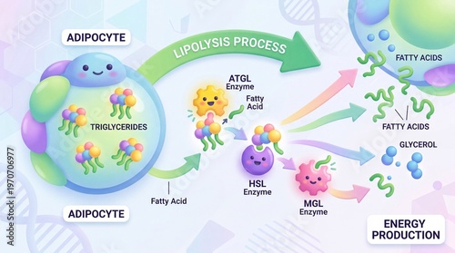 Adipocyte Lipolysis Breaking Down Triglycerides for Energy Production Explained
