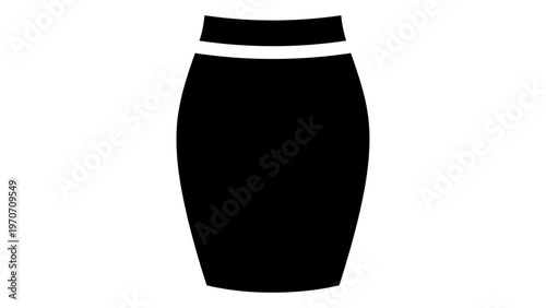 Pencil skirt office icon
