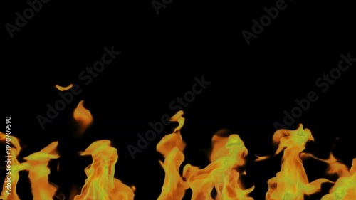 Fire frame element cinematic fire border background