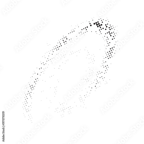 Abstract Halftone Dot Pattern Forming a Swirl.