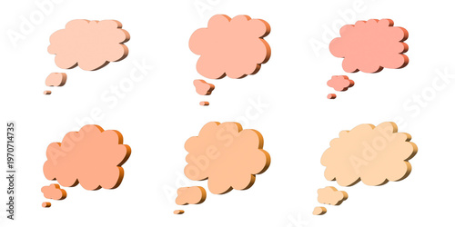 3d speech bubble Blank empty message box Textbox frame for banners, price tags, stickers, design