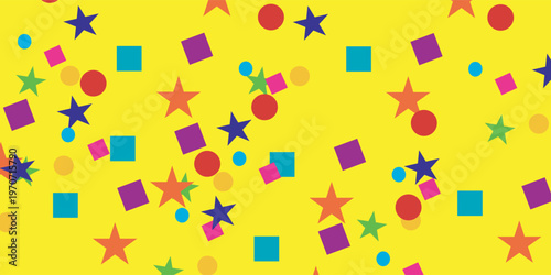 Abstract design with circles and textured yellow background eps 10