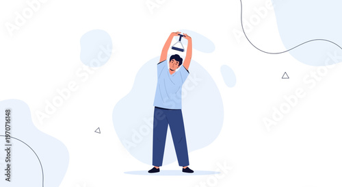 Man Exercising with Resistance Band, Healthy Lifestyle, Fitness Concept