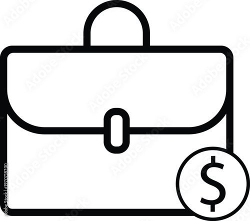 vector briefcase icon