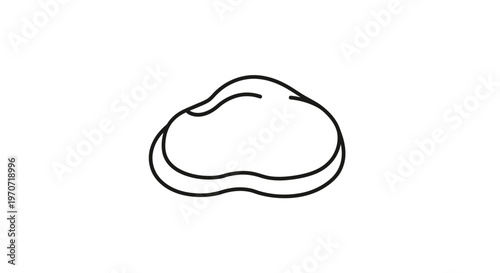 Simple Line Drawing of a Single Bean