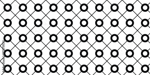 simple black circle fence pattern for banner poster background.
