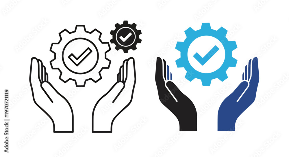 Fototapeta premium Collaborative teamwork and gears symbolize business efficiency and success.
