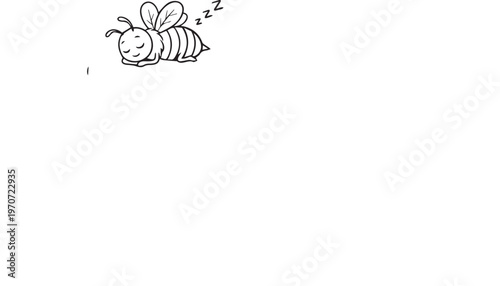 flying bee outline icon